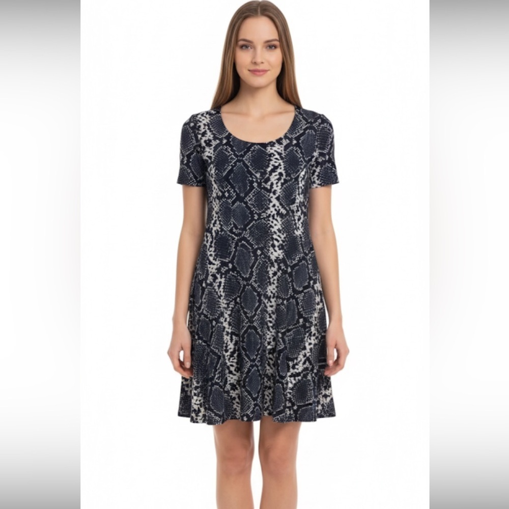 Capsule fit & flare dress size 10 snakeskin print